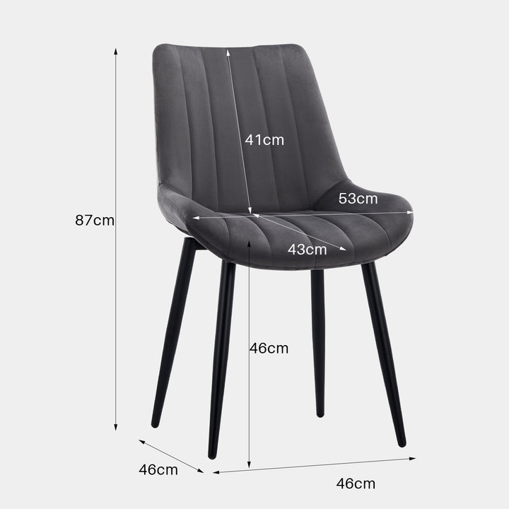 Clair Dining Chairs [Set of 2] [Velvet]