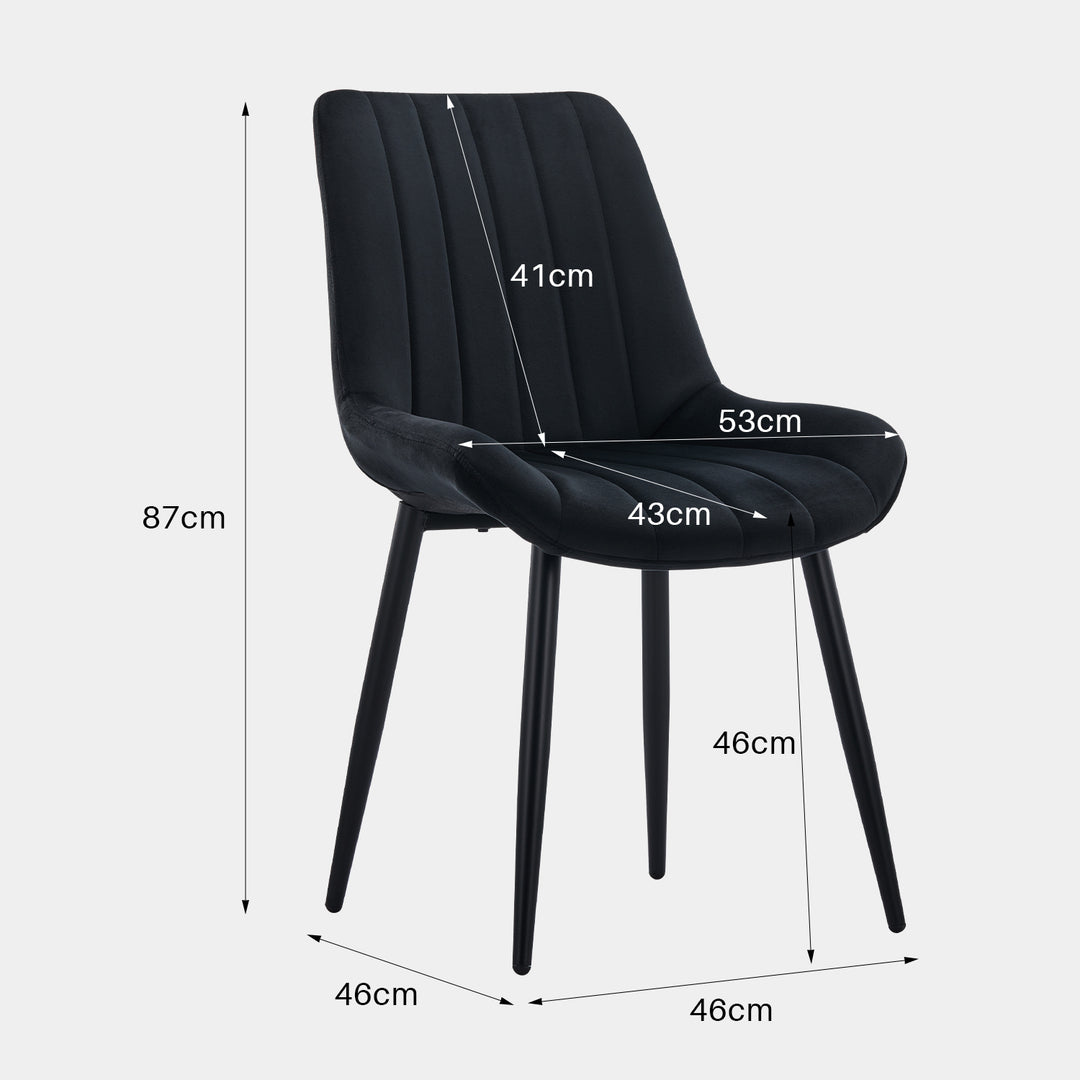 Clair Dining Chairs [Set of 2] [Velvet]