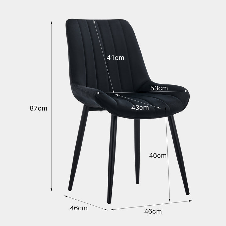 Clair Dining Chairs [Set of 2] [Velvet]
