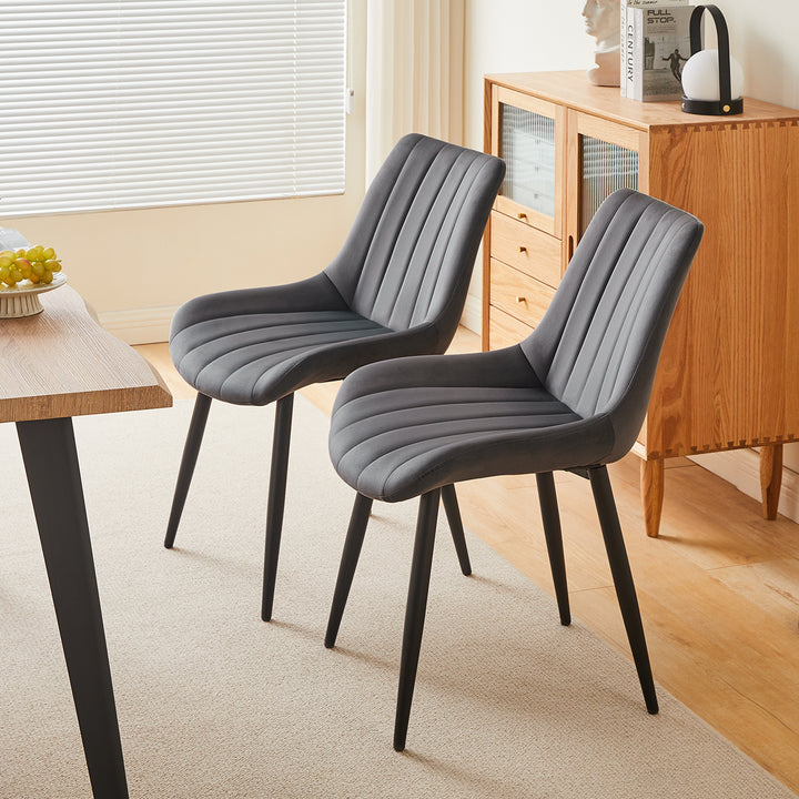 Clair Dining Chairs [Set of 2] [Velvet]