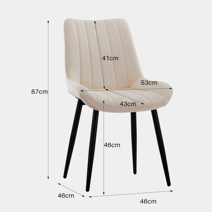 Clair Dining Chairs [Set of 2] [Velvet]