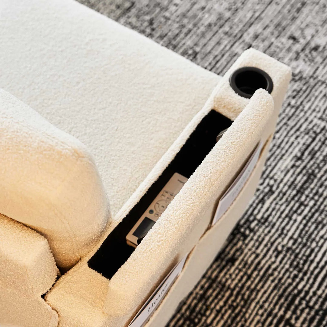 Clarkson Sofa Bed with hidden armrest storage compartment for remote control, smart practical feature