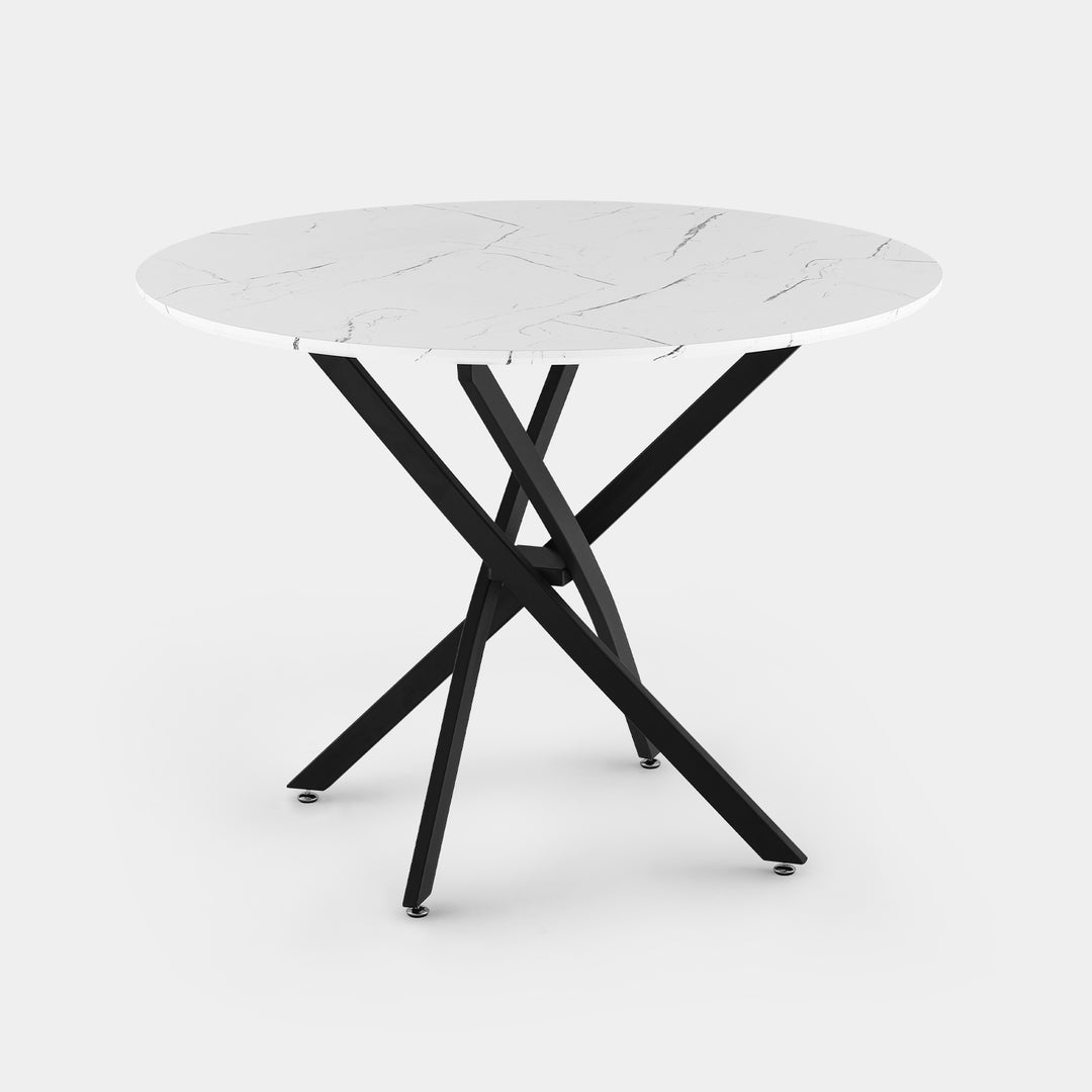 Clarris Round Dining Table [Marble Pattern][For 4-6]