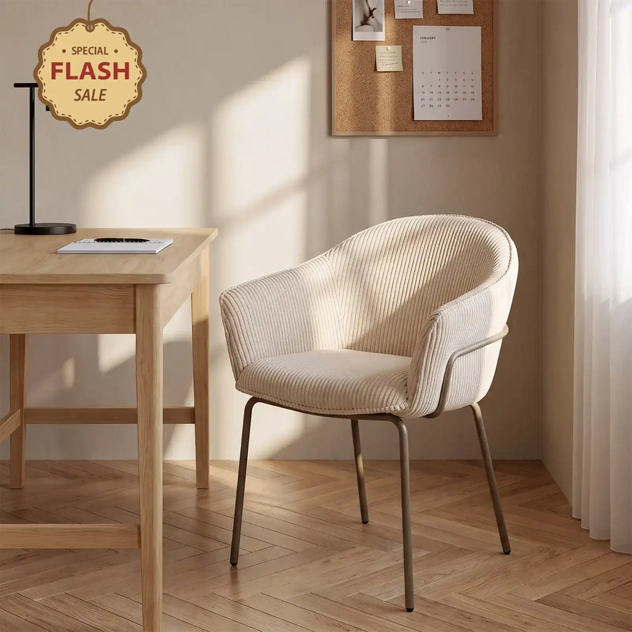 Clorice Dining Chair beside an office desk 