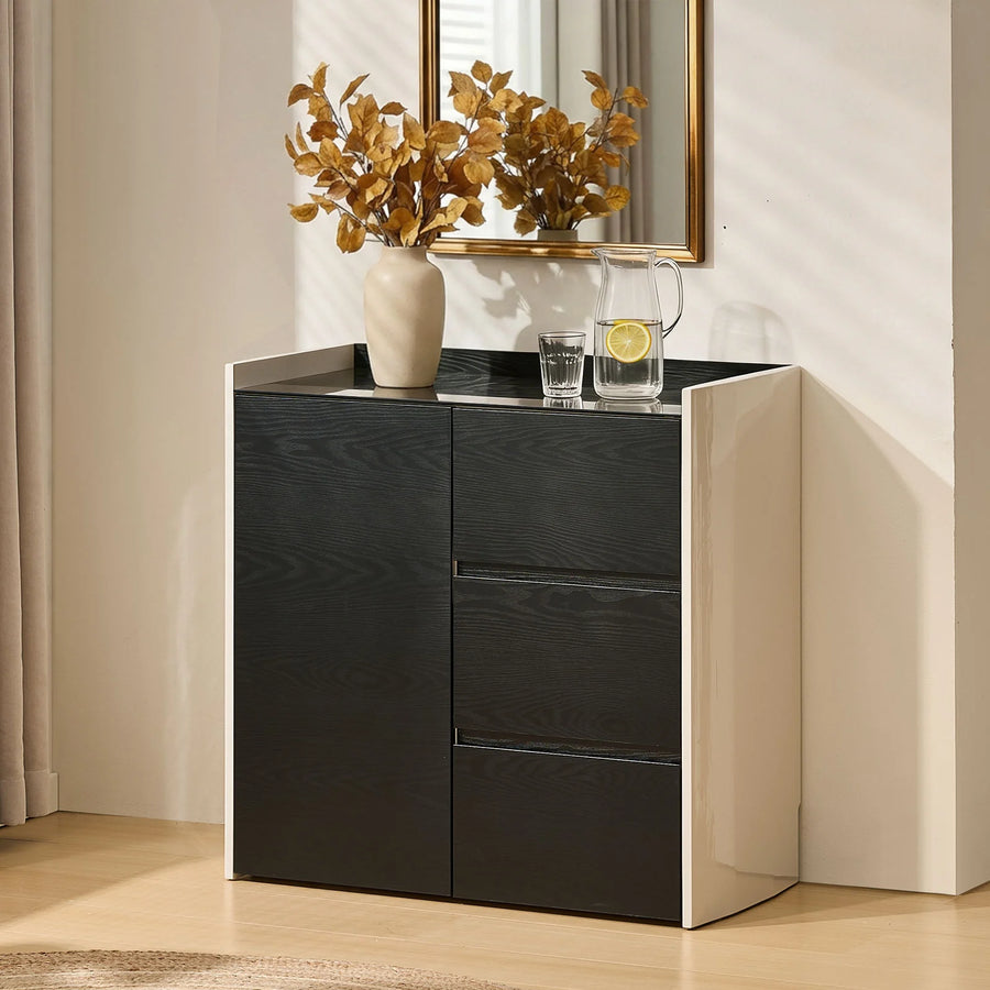The Dakota Small Dining Sideboard is located in the dining room