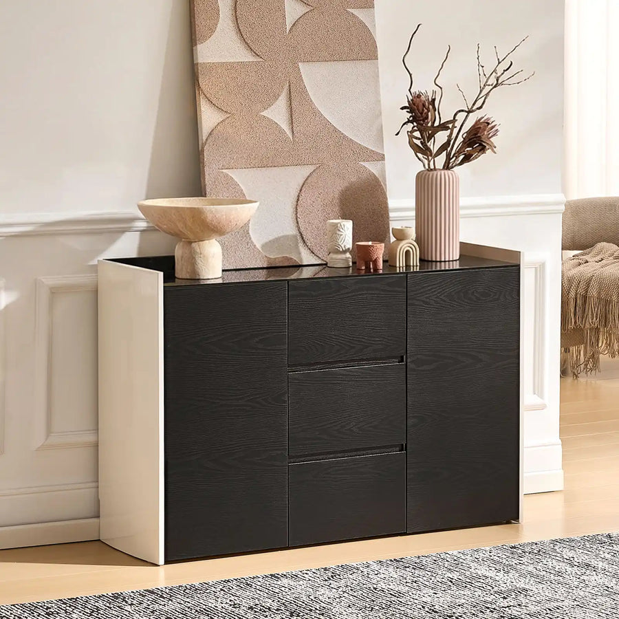 The Dakota Large Dining Sideboard styled in a modern living room interior