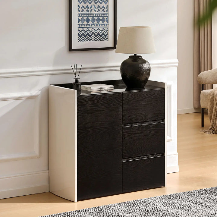 The Dakota Small Dining Sideboard styled in a modern living room interior