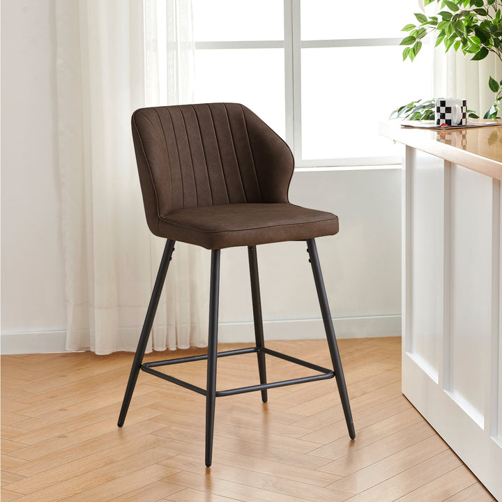 Danforth Bar Stool [Set of 2] [65CM] [PU Leather]