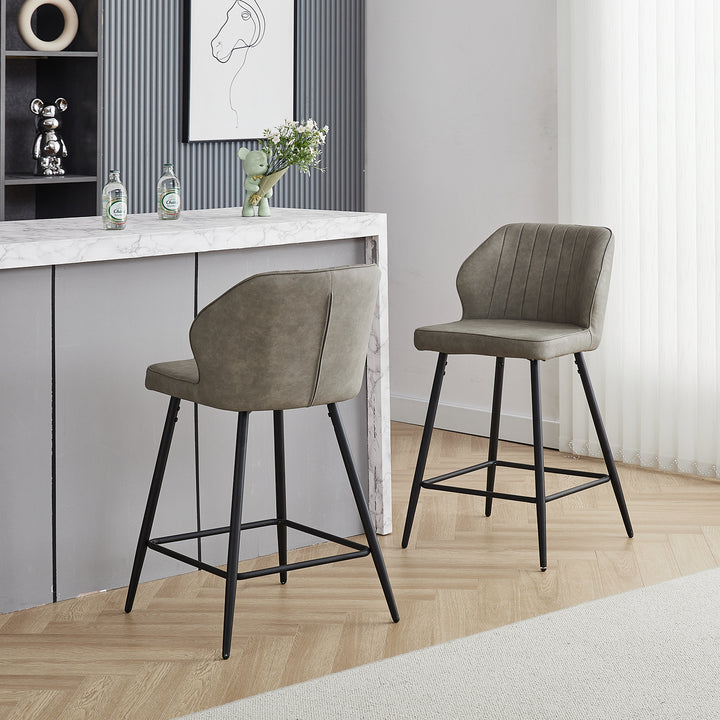 Danforth Bar Stool [Set of 2] [65CM] [PU Leather]