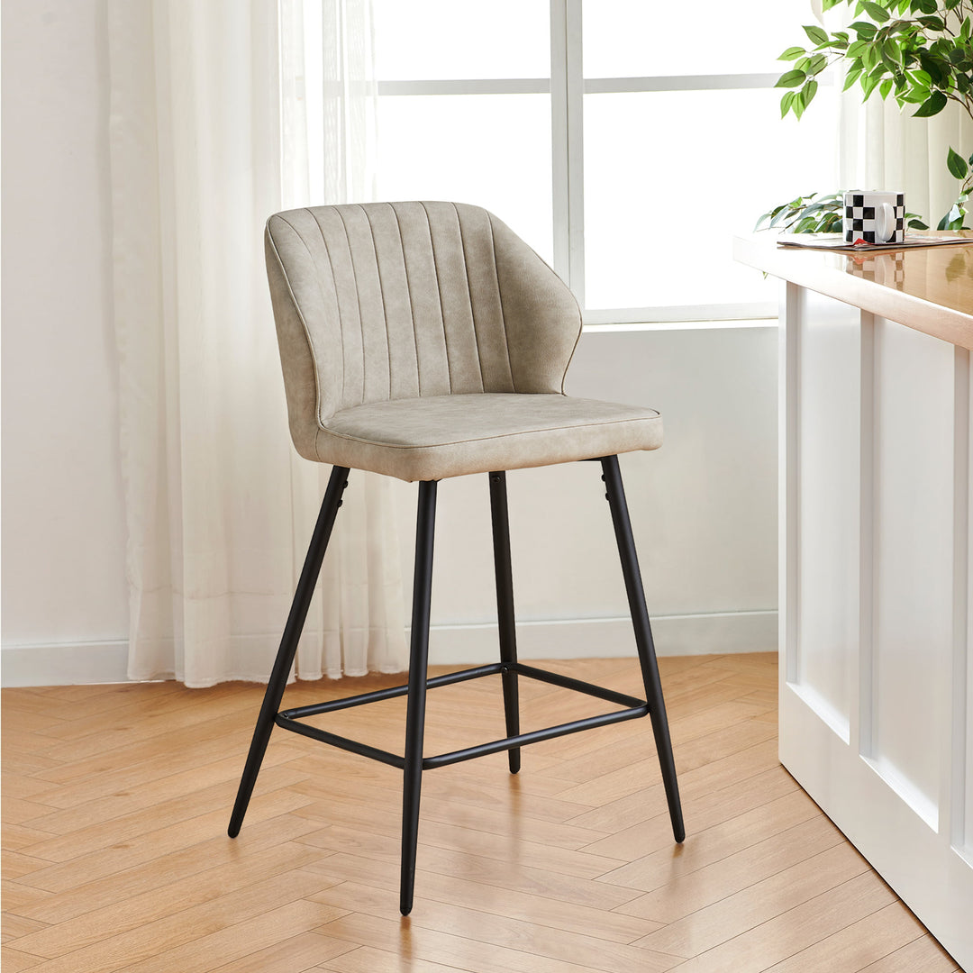 Danforth Bar Stool [Set of 2] [65CM] [PU Leather]