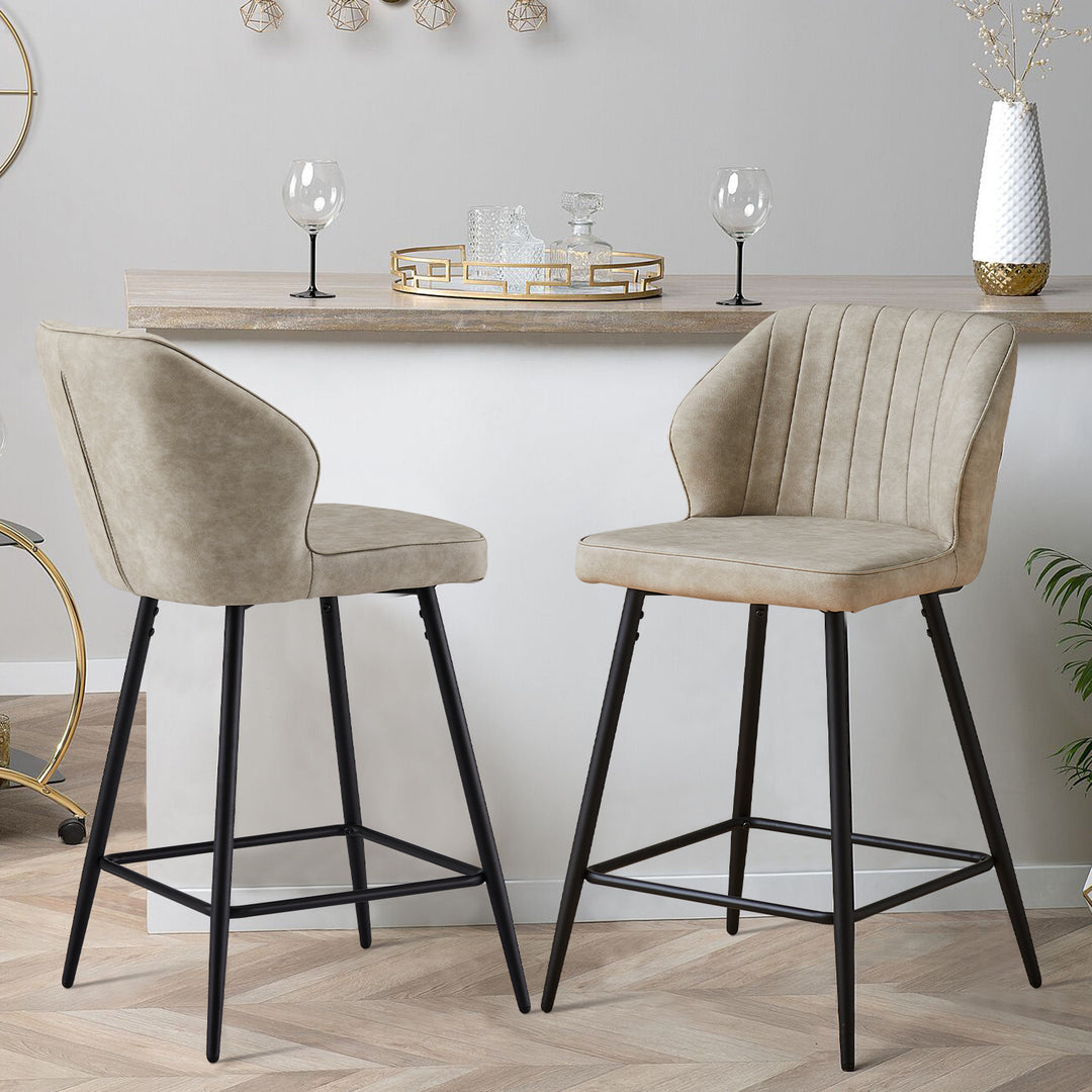 Danforth Bar Stool [Set of 2] [65CM] [PU Leather]