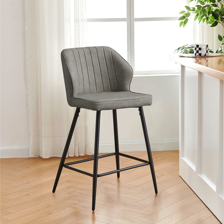 Danforth Bar Stool [Set of 2] [65CM] [PU Leather]