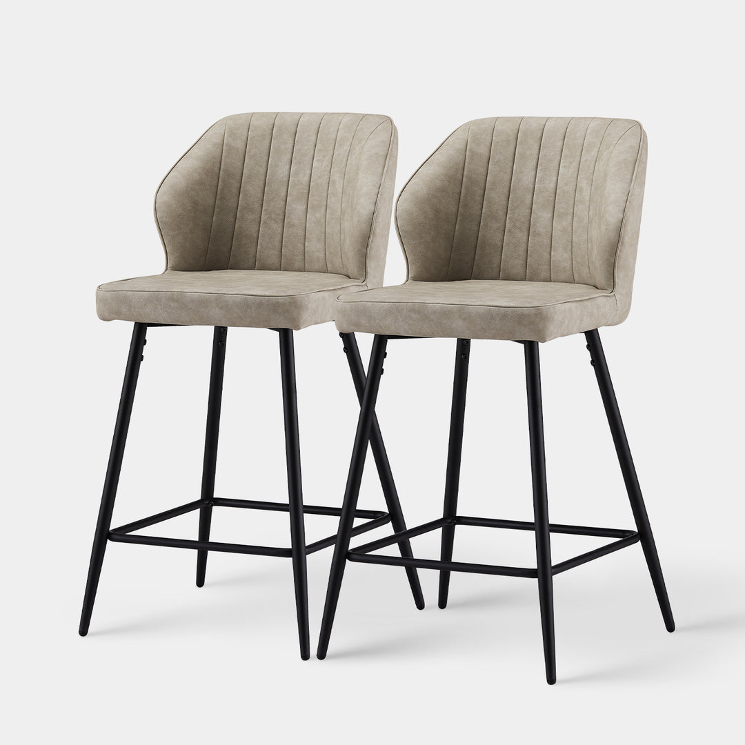 Danforth Bar Stool [Set of 2] [65CM] [PU Leather]