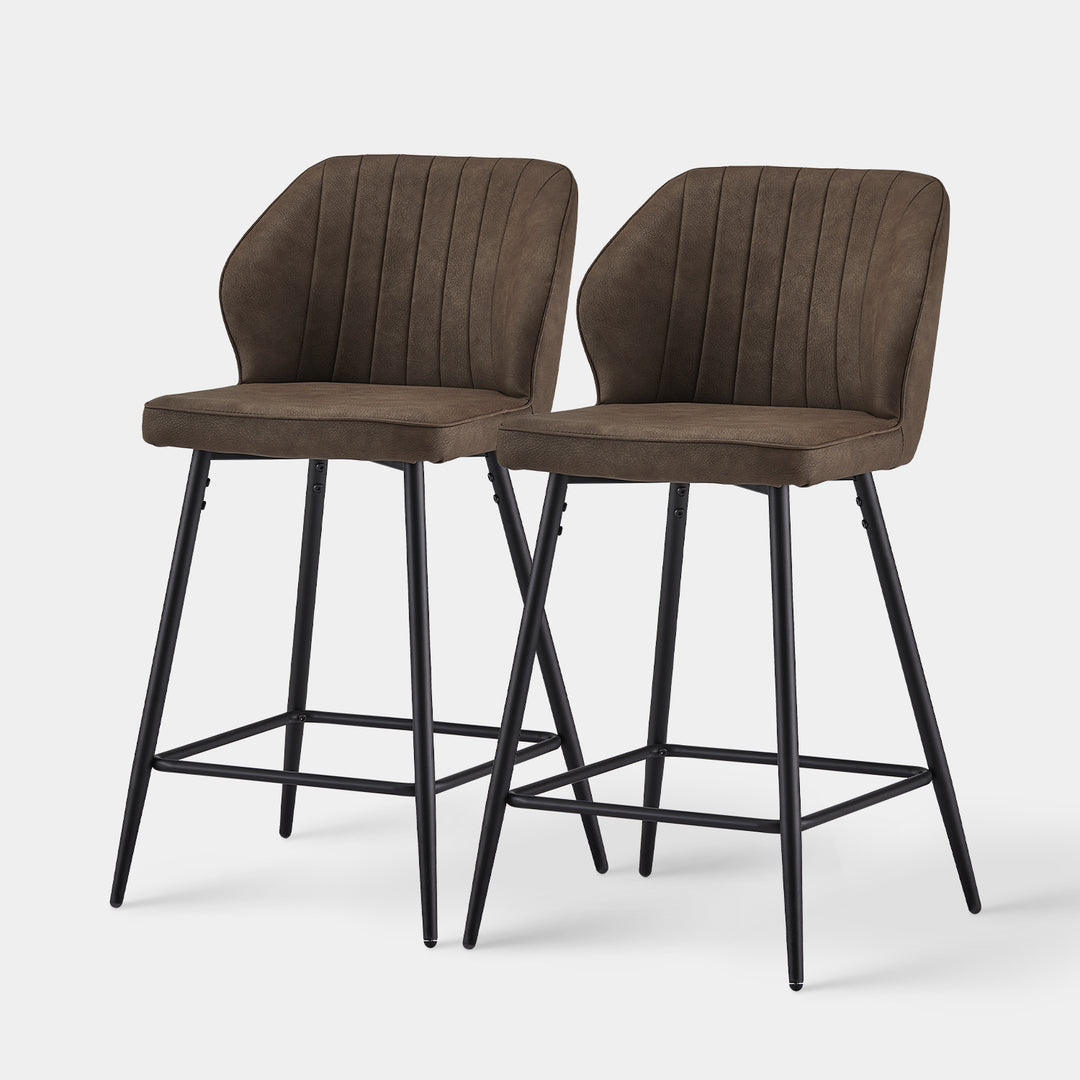 Danforth Bar Stool [Set of 2] [65CM] [PU Leather]