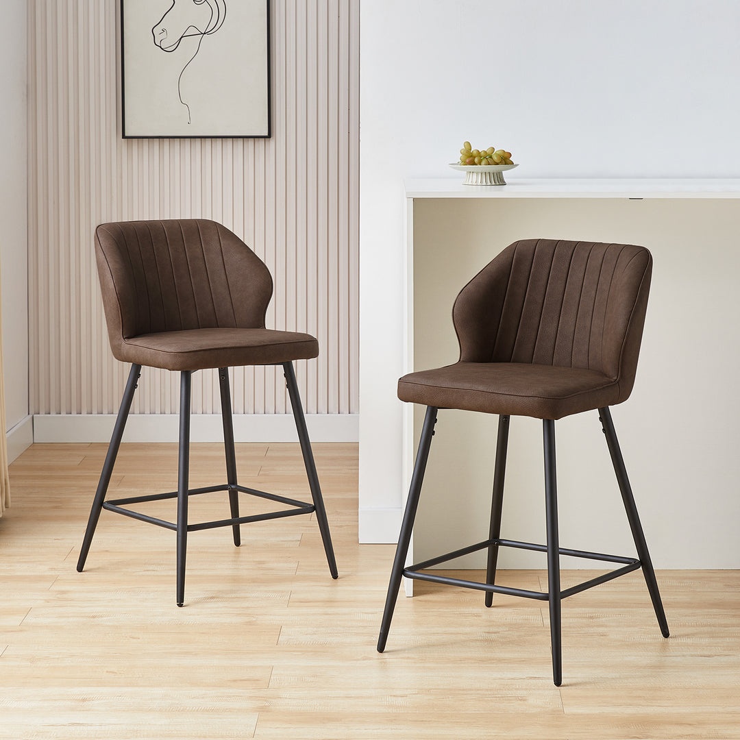 Danforth Bar Stool [Set of 2] [65CM] [PU Leather]