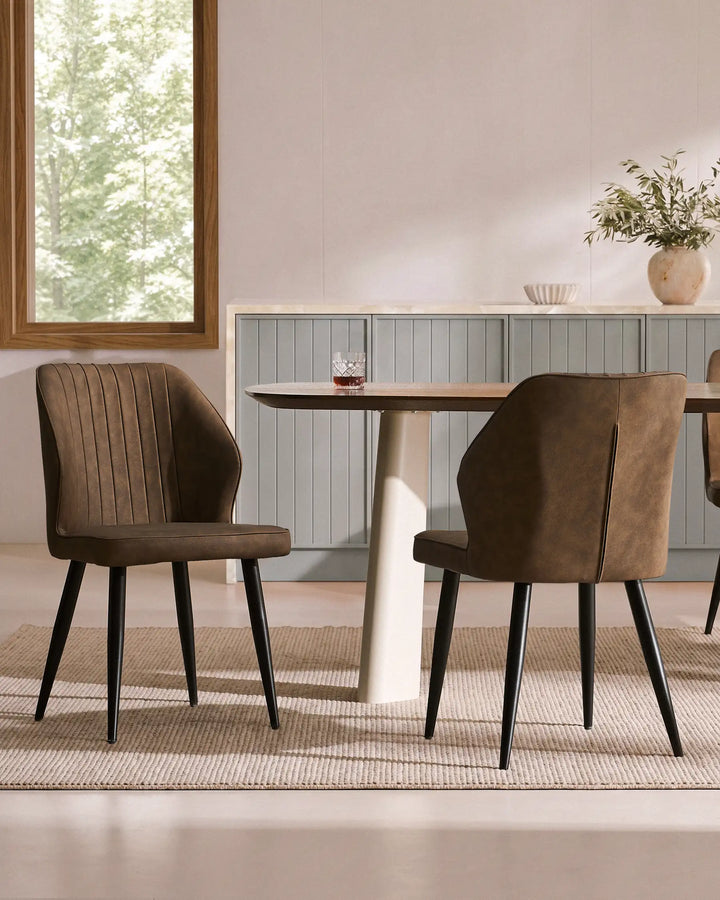 Danforth Faux Leather Dining Chairs [Set of 4]