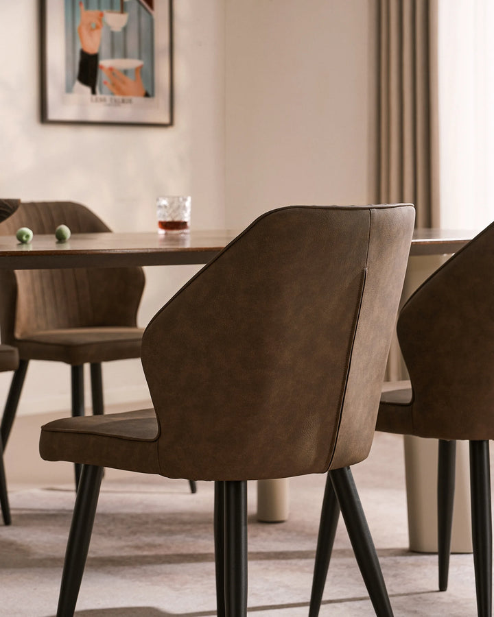 Danforth Faux Leather Dining Chairs [Set of 4]