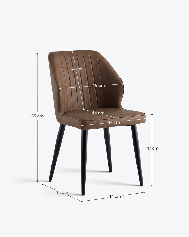 Danforth Faux Leather Dining Chairs [Set of 4]