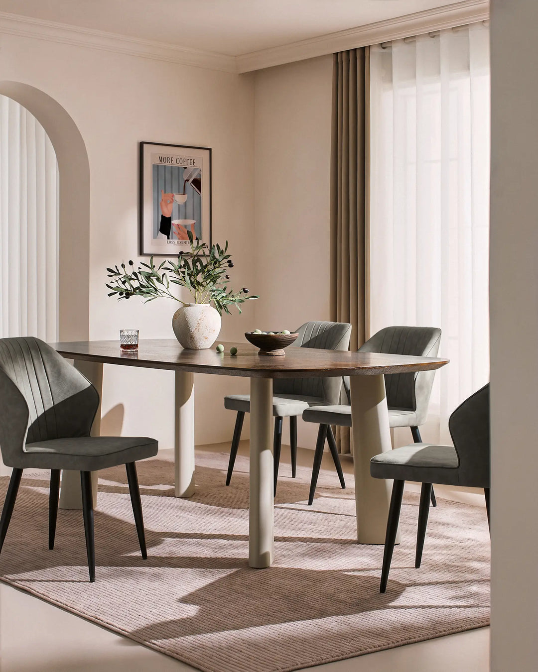 Danforth Faux Leather Dining Chairs [Set of 4]