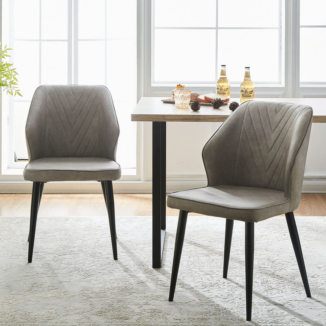 Daviyon Dining Chairs [PU Leather] [Set of 2]