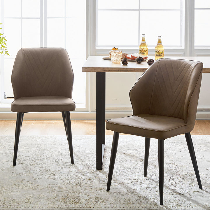 Daviyon Dining Chairs [PU Leather] [Set of 2]