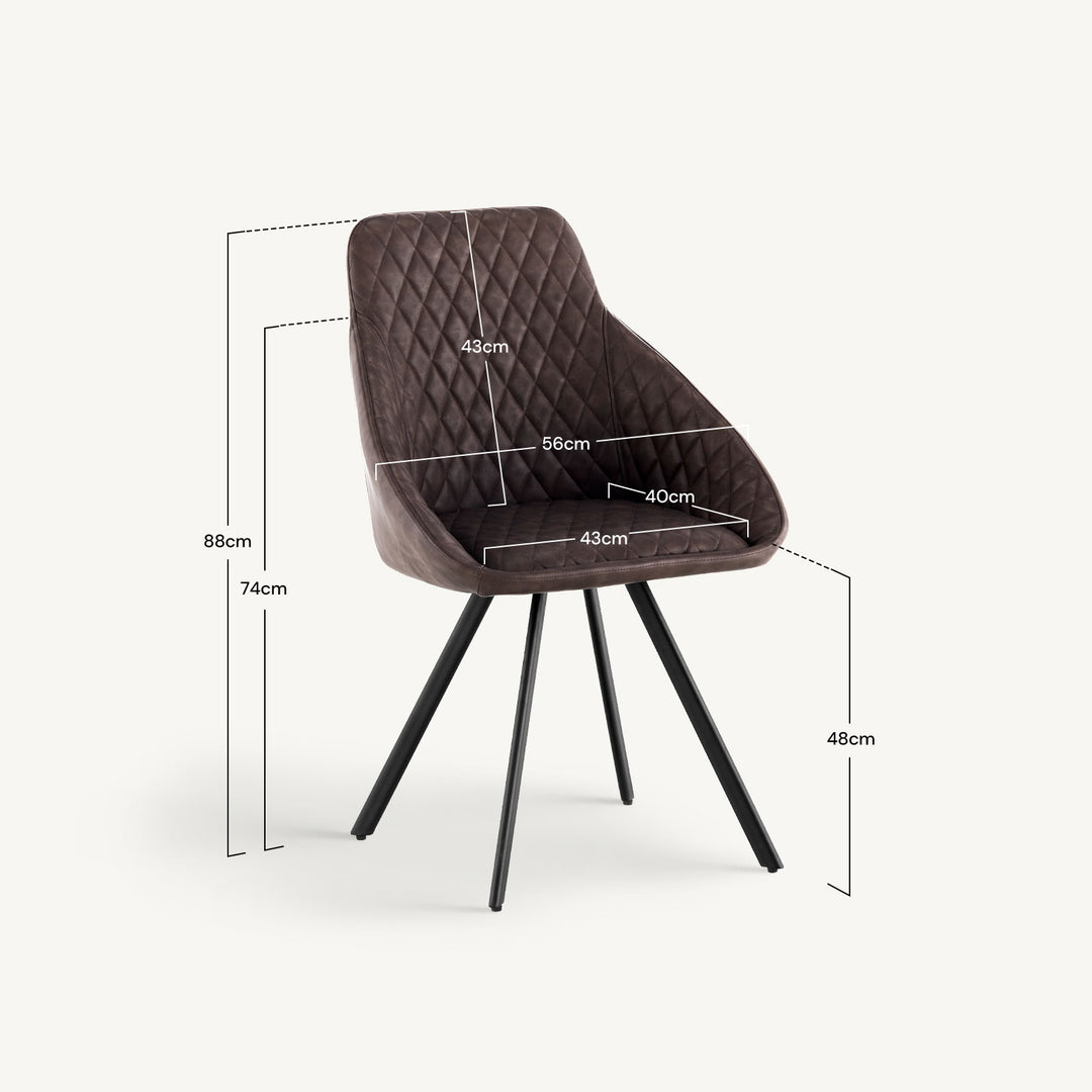 Deluna PU Leather Dining Chair