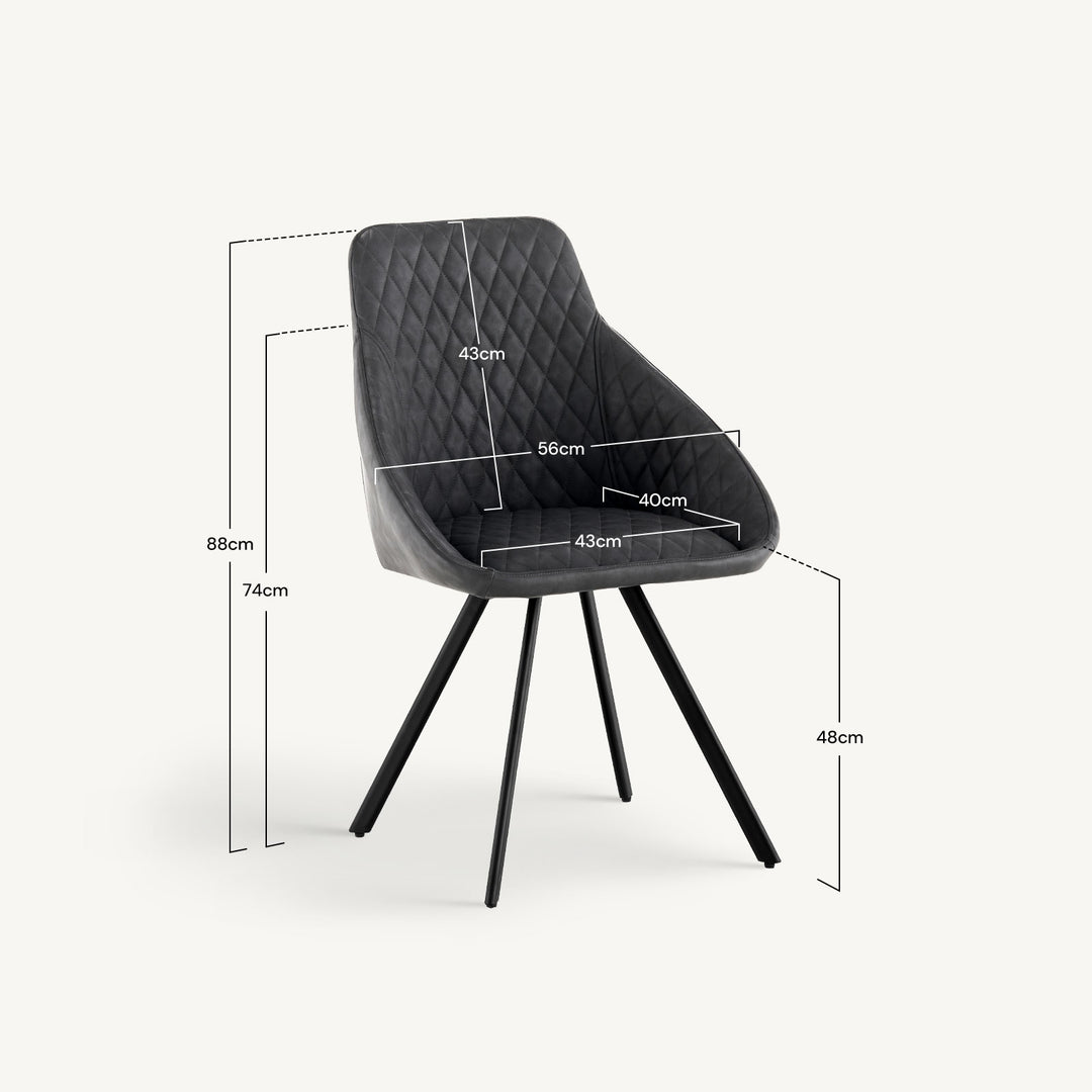 Deluna PU Leather Dining Chair