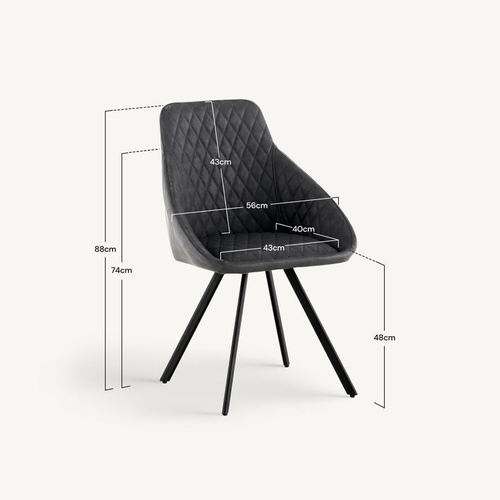 Deluna PU Leather Dining Chair