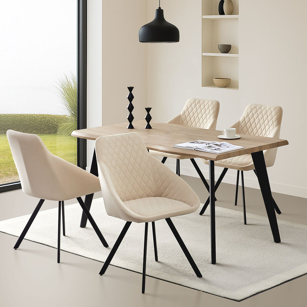 Deluna Velvet Dining Chair - Clipop Furniture