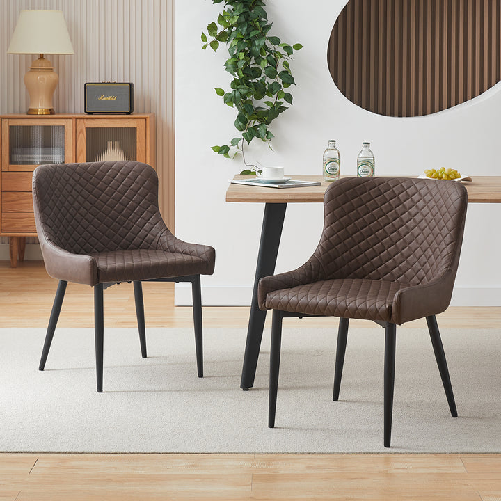 Dundas Dining Chairs [Set of 2] [PU Leather]