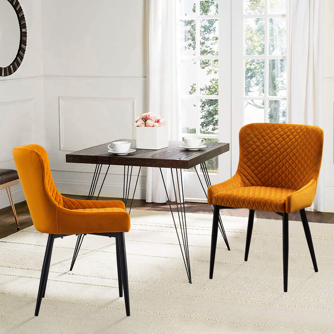 Dundas Dining Chairs [Set of 2] [Velvet]