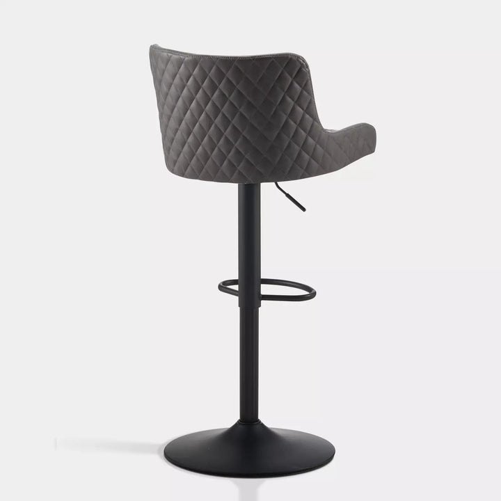 Dundas Swivel Bar Stools [Set of 2] [PU Leather] [Height Adjustable] - Clipop Furniture