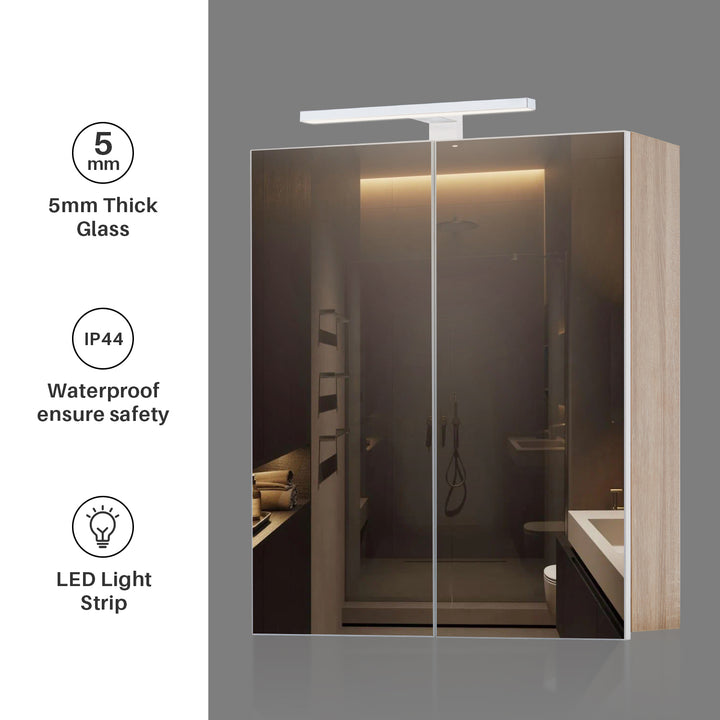 Eipper Bathroom Mirror Cabinet [with Headlight] [2 Doors]