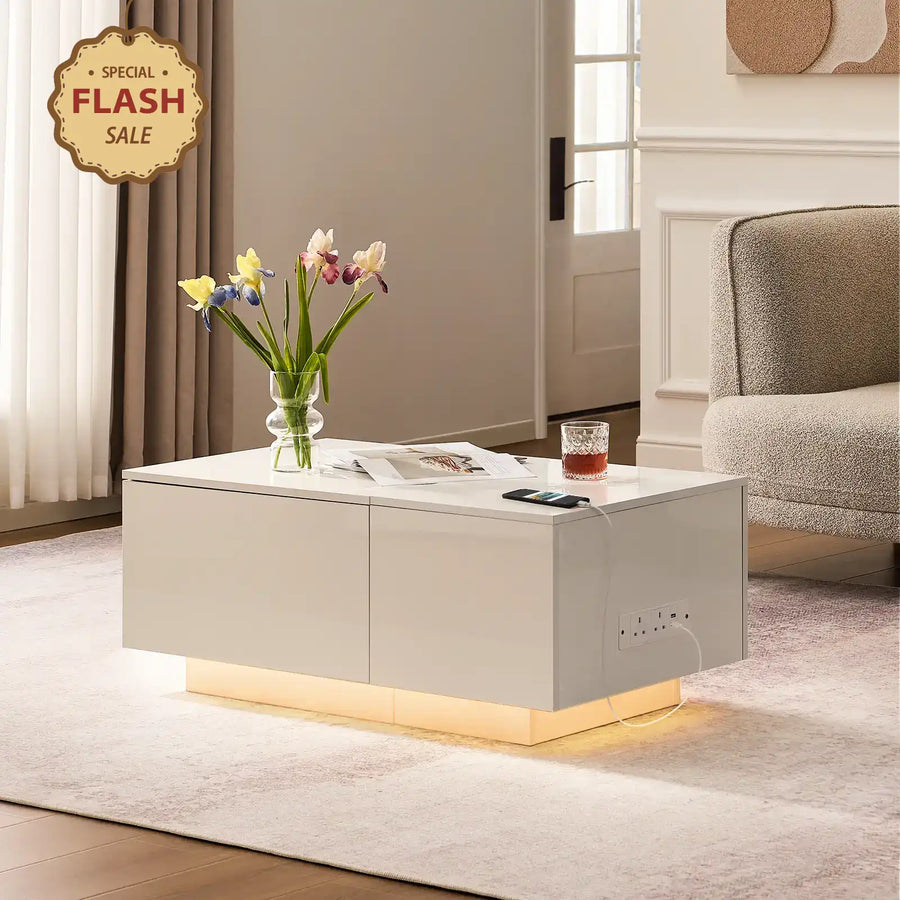Elna Lift-Top Coffee Table with integrated USB port 