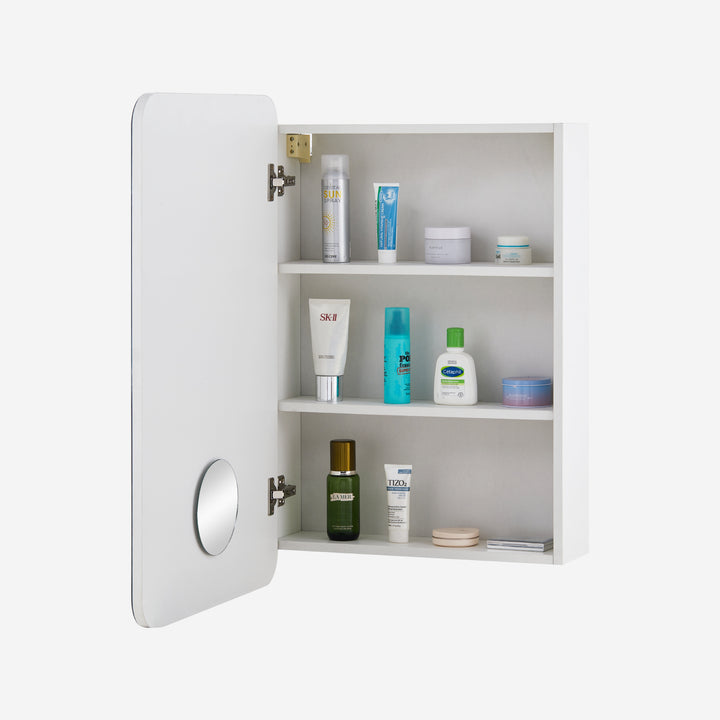 Enrico Frameless Bathroom Mirror Cabinet [80cm H] [Single Door]