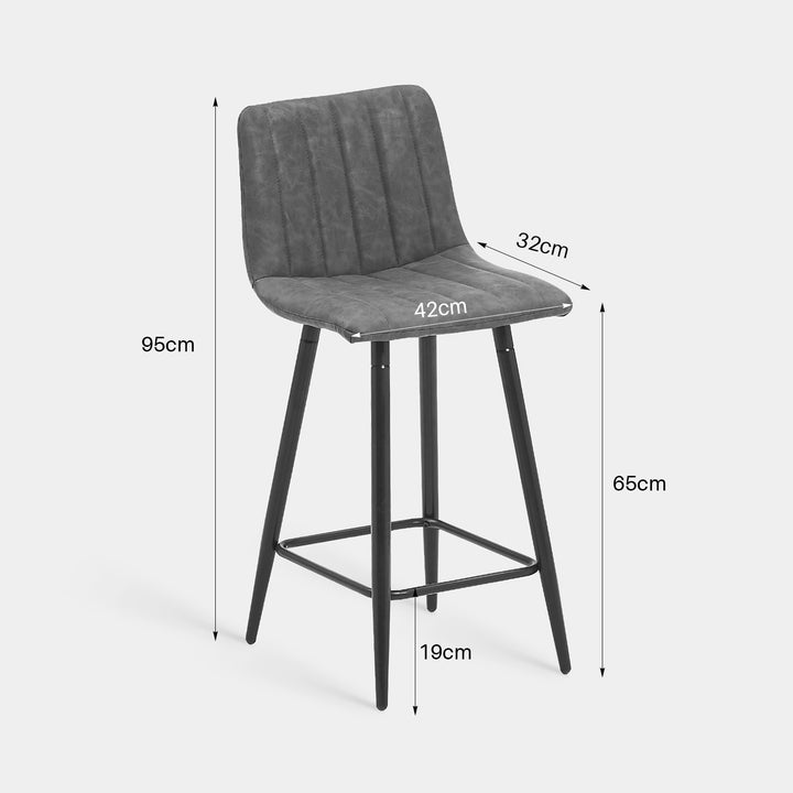 Cummer Bar Stool [Faux Leather] [Set of 2] [65cm]