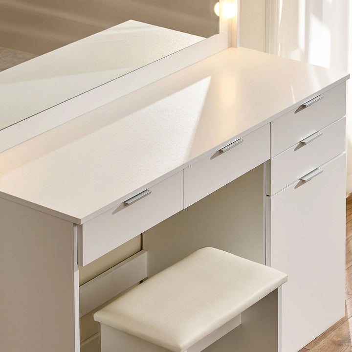 Hollywood 4-Drawer Dressing Table Set