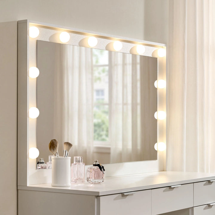 Hollywood 4-Drawer Dressing Table Set