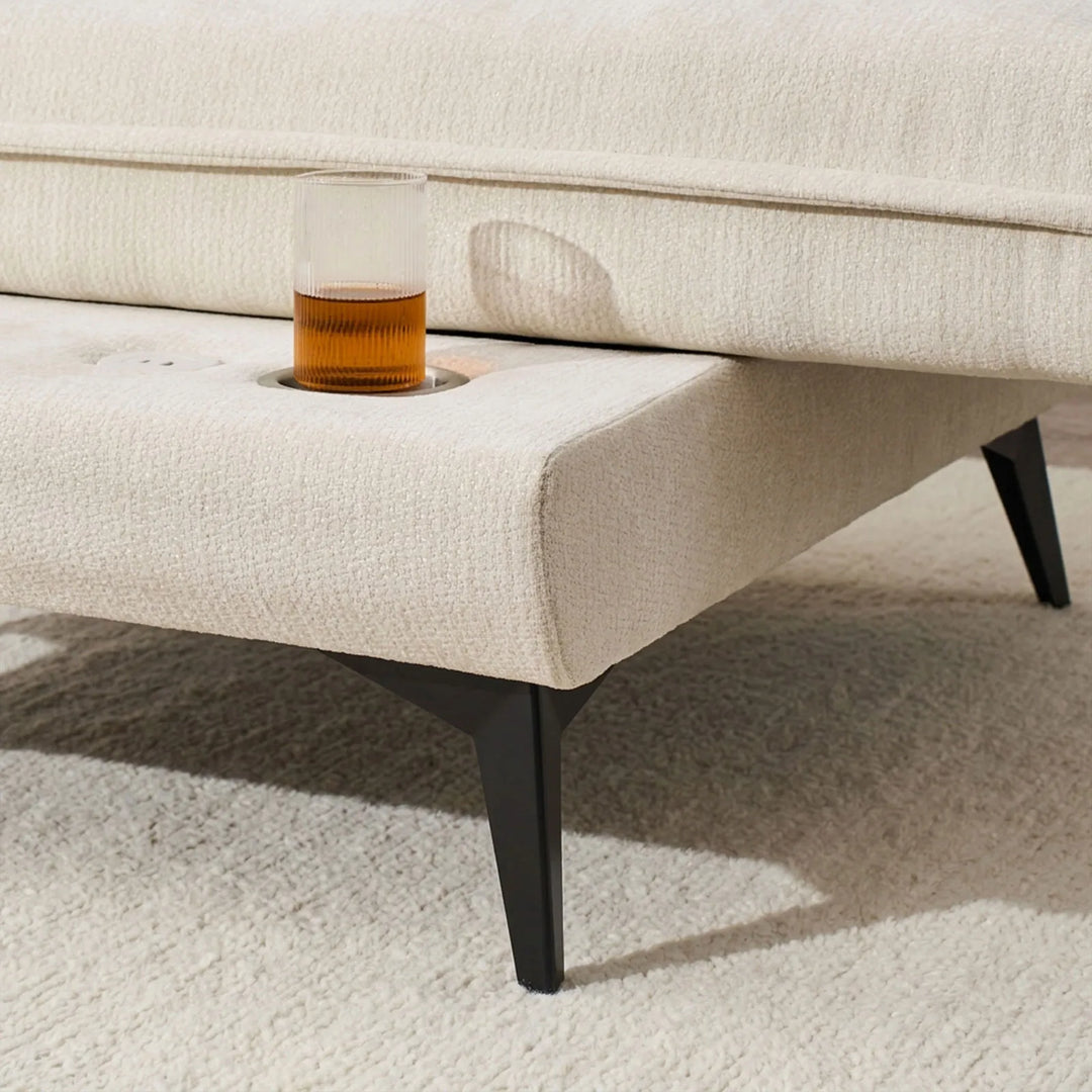 Hudson modular sofa (left) sturdy metal legs detail