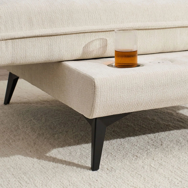 Hudson modular sofa (right) sturdy metal legs detail