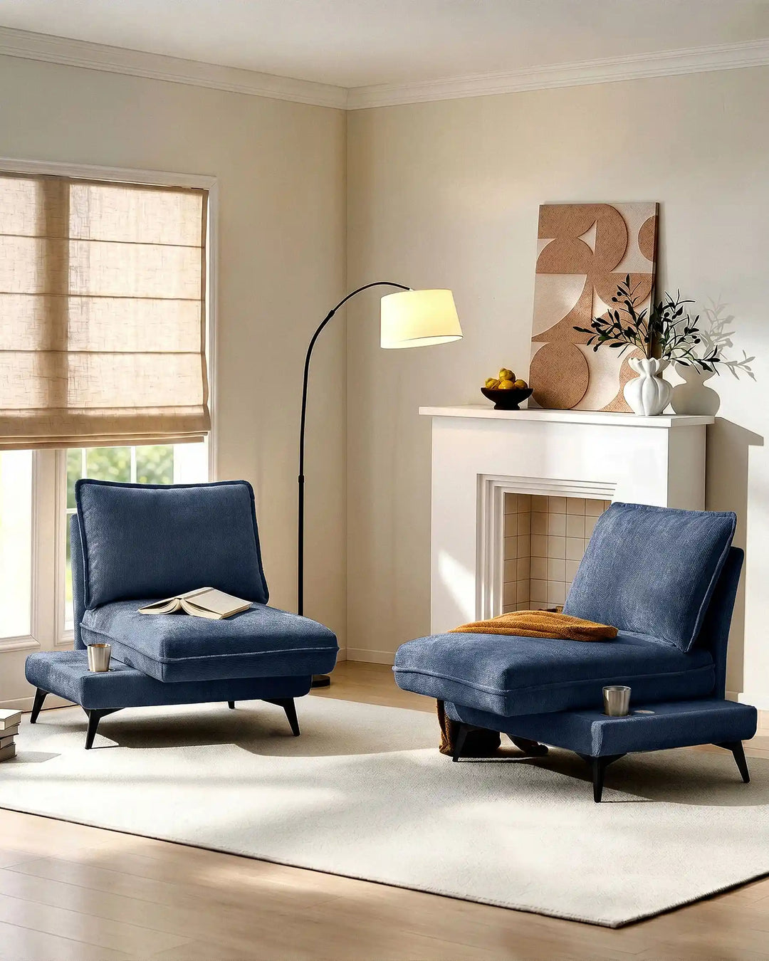 Hudson Navy Blue Modular Sofa