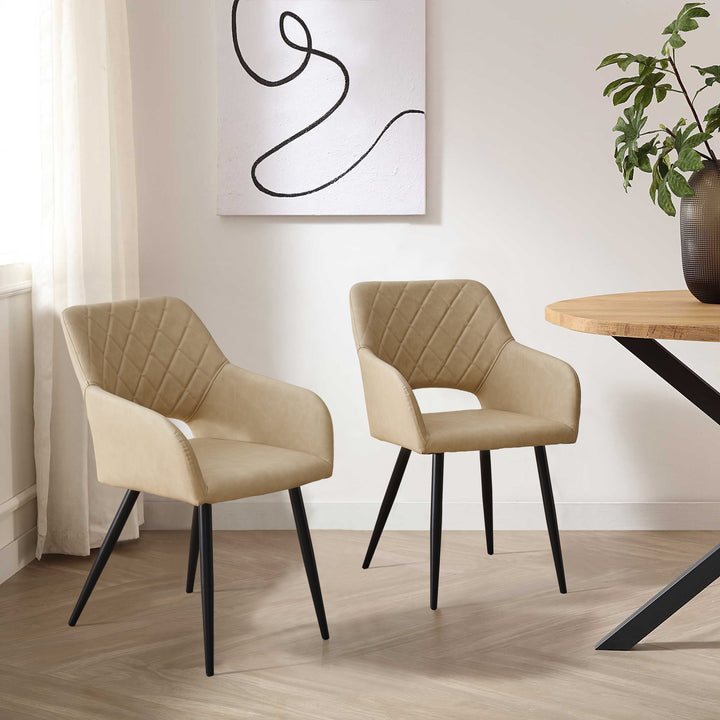 Kieran Dining Chairs [Set of 2] [PU Leather]