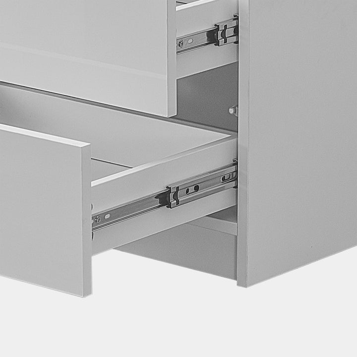 Kumar LED Light Bedside Table [2 Drawers][Nightstand]