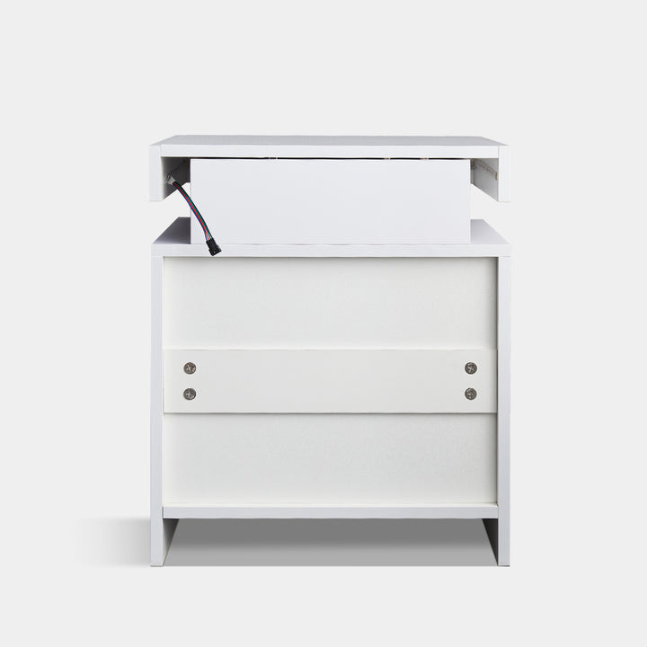 Kumar LED Light Bedside Table [2 Drawers][Nightstand]