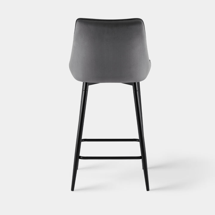 Lourdes Bar Stool [Set of 2][65cm][75cm] [Velvet]