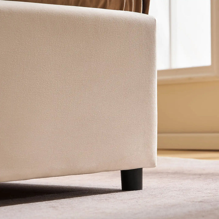 Double Bed Frame with thick reinforced legs