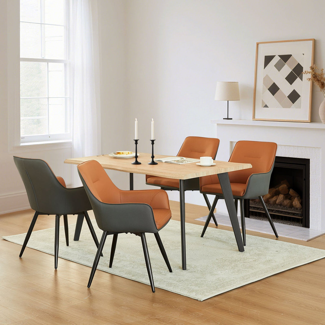 faux leather dining chairs set of 4