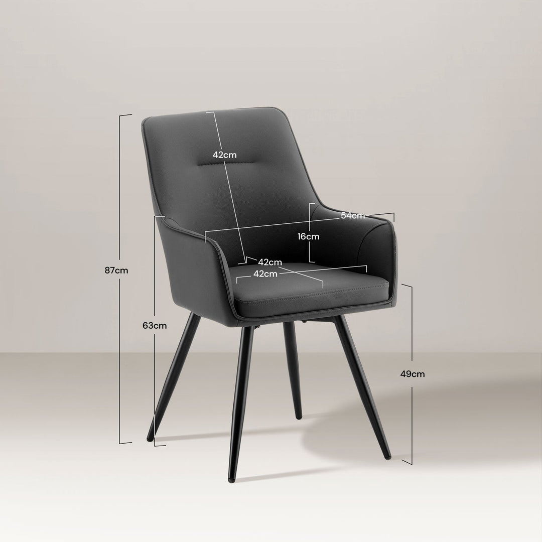 Maxine Swivel Dining Chair - Clipop Furniture