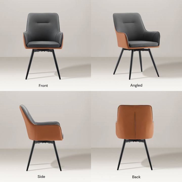 Maxine Swivel Dining Chair - Clipop Furniture