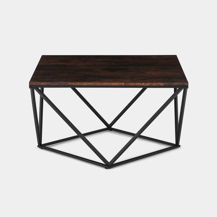 Mayme Industrial Coffee Table [Oak Pattern] [MDF]